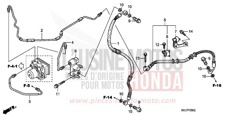 TUYAUTERIE FREIN ARRIERE (FES125A) (FES150A) von S-wing ABS PEARL HARVEST GREEN (GY136) von 2011